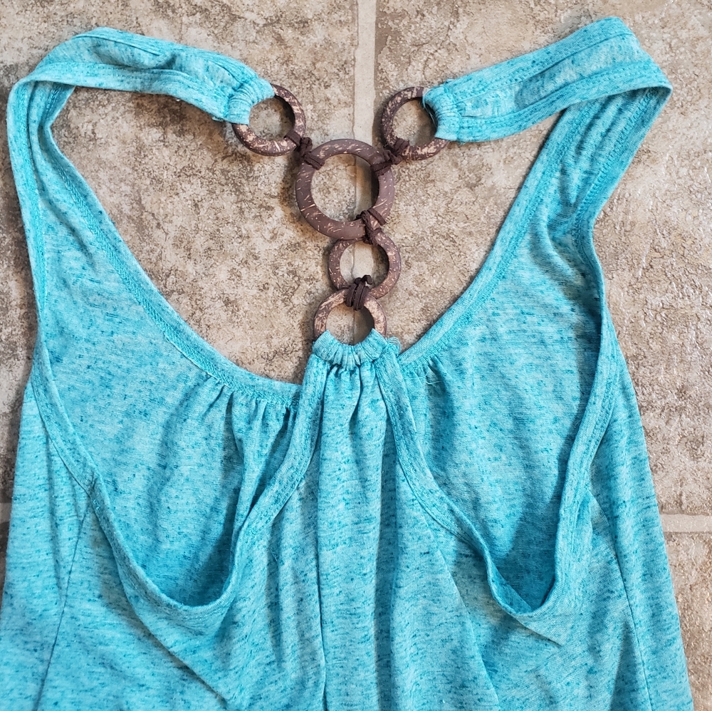 Turquoise wooden ring racerback shirt*Bundle &Save